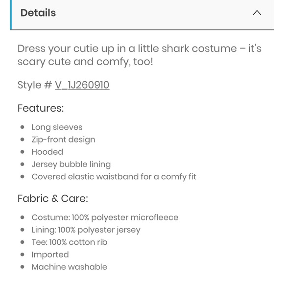 New 6-9m or 12m baby shark Halloween costume. BNWT. - Picture 7 of 7